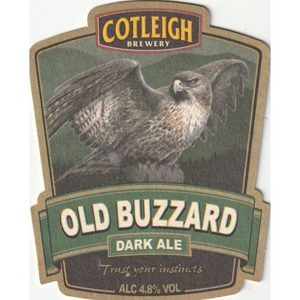 BEER MAT - COTLEIGH BREWERY - OLD BUZZARD DARK ALE - (Cat No 029) - (2002)