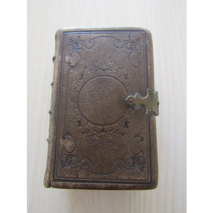 Antique Leather Bound 1852 Miniature The Holy Bible by C.Sherman, Philadelphia.