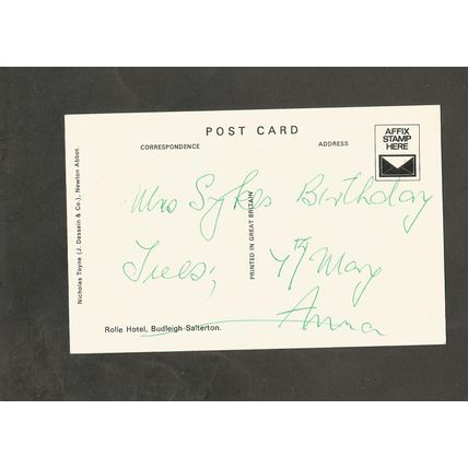 Postcard Devon Budleigh Salterton Rolle Hotel