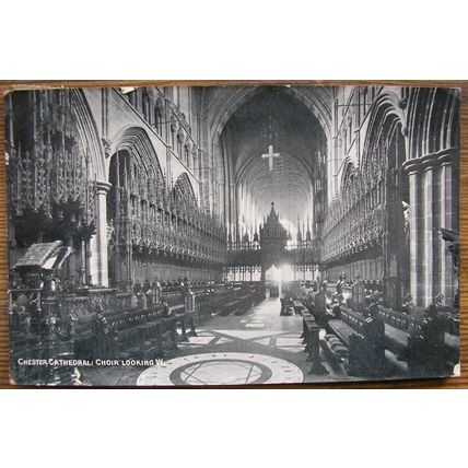 pre 1911 postcard Chester Cathedral Choir