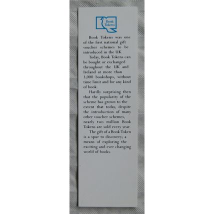 Vintage bookmark - Book Tokens - Give the Pleasure of choosing