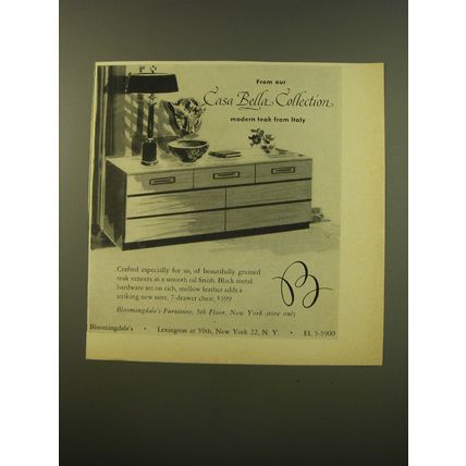 1961 Bloomingdale's 7-Drawer Chest Advertisement - From Casa Bella Collection