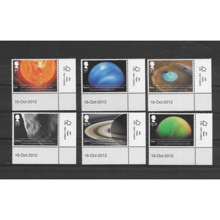 GB Stamps 2012 Space Science Marginal Set sg3408 - sg3413 MNH