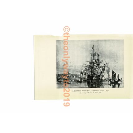 Emigrants Arriving, Sydney Cove, Australia 1852, Book Illustration (Print), 1934