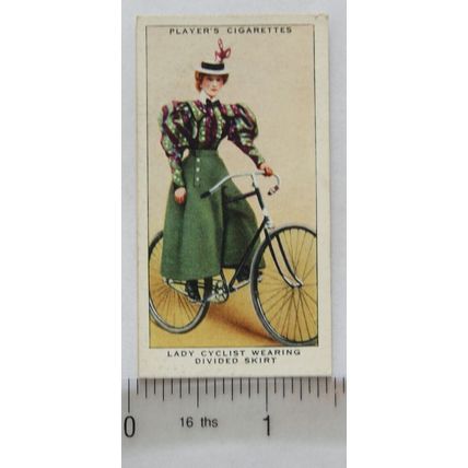 1939 John Player & Sons Cycling No. 27 Lady Cyclist Wearing a Divided Skirt
