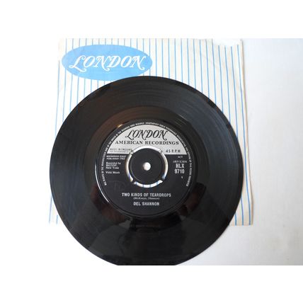 7" 1963. DEL SHANNON .TWO KINDS OF TEARDROPS .LONDON. HLX 9710. EXCELLENT