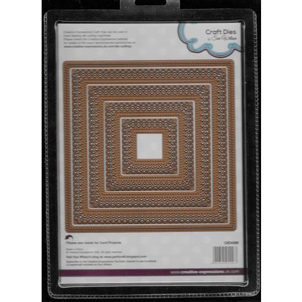 Creative Expressions. Decorative Squares Die Set. Die Cutting Cardmaking Crafts