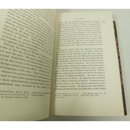 Antique Victorian Leather Book Annals St Pauls Cathedral 1868 Milman