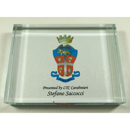 Lancashire Police National Intelligence Analyst Conference Glass Paperweight