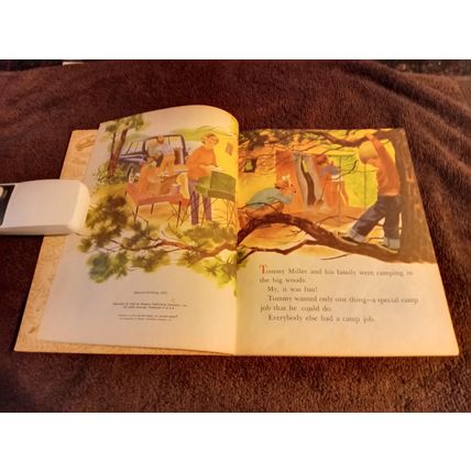 Little Golden Book Tommy's Camping Adventure By Gladys Saxon (B) Edition 1971