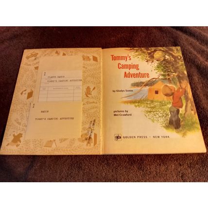 Little Golden Book Tommy's Camping Adventure By Gladys Saxon (B) Edition 1971