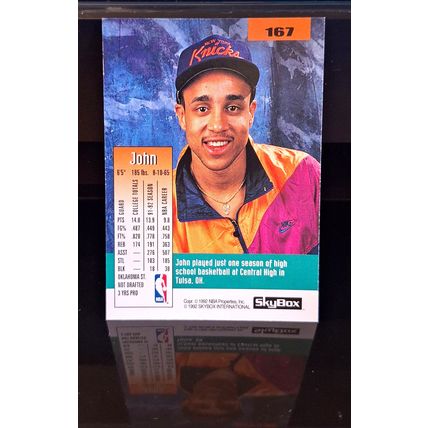 JOHN STARKS 1992 SKYBOX BASKETBALL CARD #167