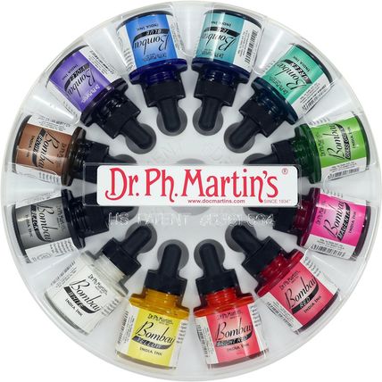 Dr. Ph. Martin'S Bombay India Ink (Set 1) Ink Set, 1.0 Oz, Set 1 Colors, 1 Set o
