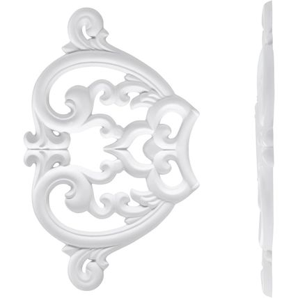 Canomo 24" OD X 5" ID White Ceiling Medallion 4-Piece Set Ceiling Medallion for