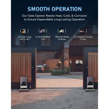 CO-Z 1400Lb Sliding Gate Opener Hardware Security System Kit for Sliding Gates u