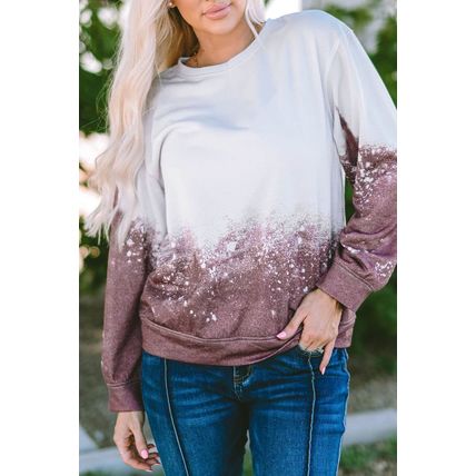 Tie Dye Gradient Pullover Sweatshirt