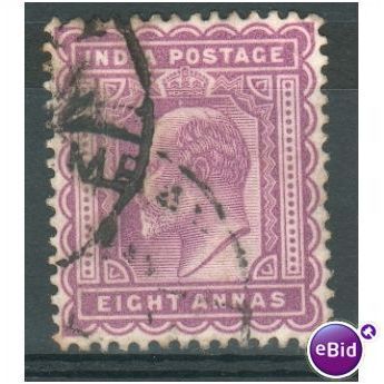 India 1902 - SG 133 - KEV11 8a purple - used 3