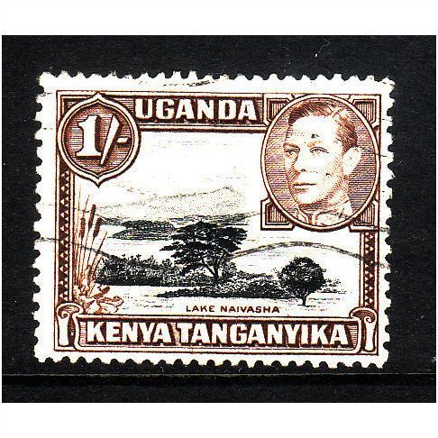 Kenya Uganda & Tanganyika 1942 1s Black and Brown SG 145a Fine used