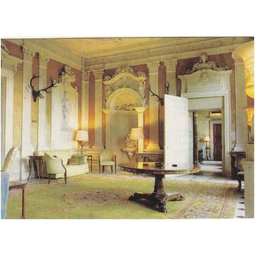 Colour Postcard - The Saloon or Stucco Room, Ditchley Park, Oxfordshire, England