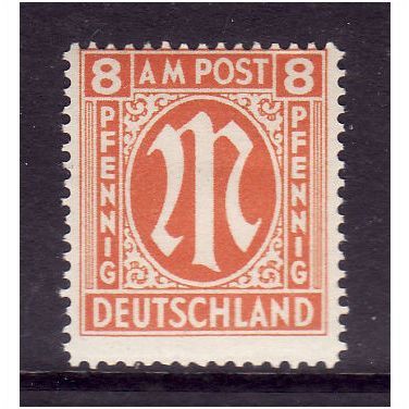 GERMANY MILITARY POST 1945 SG A5 8pF ORANGE U/M MINT