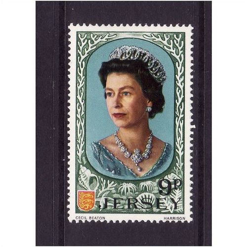 JERSEY 1971 9p QUEEN ELIZABETH II SG 53 U/M MINT