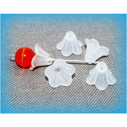 25 no. Translucent Frosted 15 mm Bead Caps Craft Jewellery Making 2098