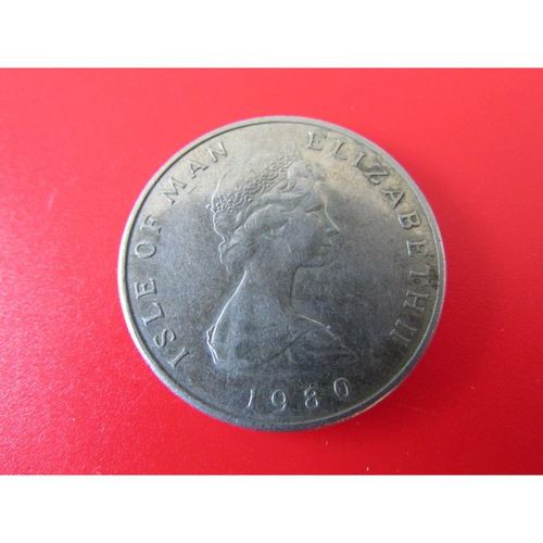 1980 QUEEN ELIZABETH II ISLE OF MAN TEN PENCE FREE POST. X