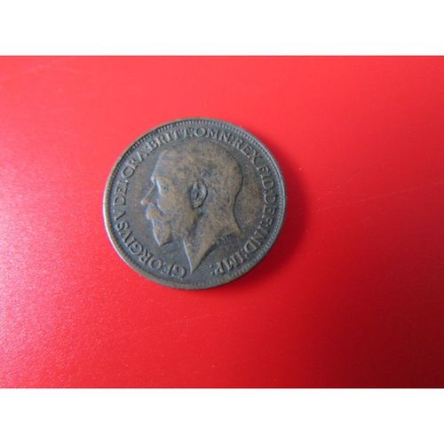 1916 GEORGE V ONE FARTHING FREE POST. AW