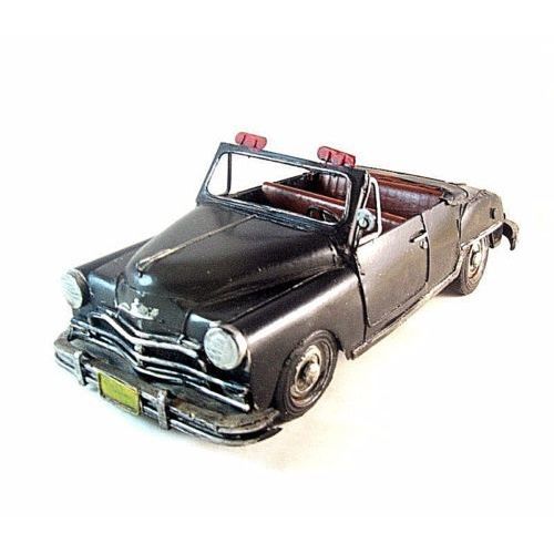 Vintage Classic Look , Hand Made , Black Metal Plymouth Model , Collectible RARE