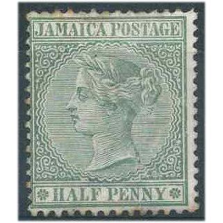 Jamaica 1885 SG16 1/2d Yellow-Green Mounted Mint . ..