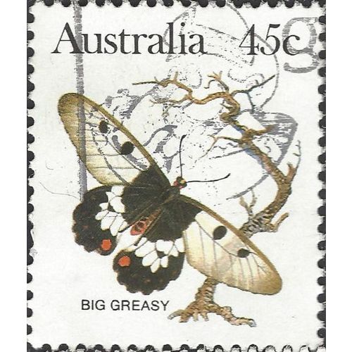 AUSTRALIA, BUTTERFLY, Big Greasy, brown 1983, 45c