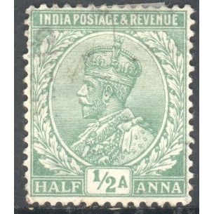 India 1911 - SG 202 - KGV ½a green - used 2