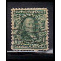 Used 300 1c Benjamin Franklin Fine K0744