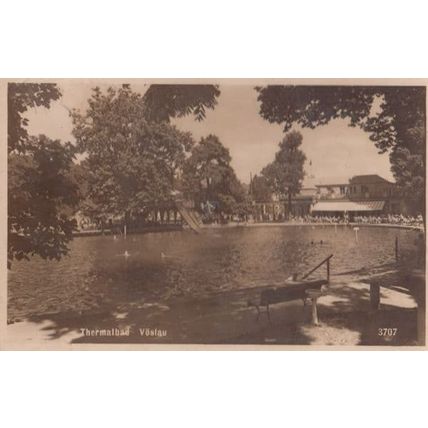 Thermalbad Voslau Swimming Pool Slide Hotel Vintage Austria Postcard
