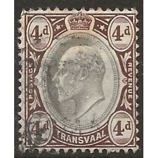 Transvaal 1902 SG249 4d Black & Brown Fine Used .