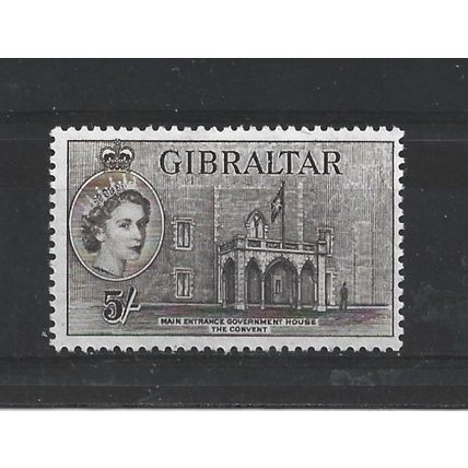 Gibraltar.SG156 5s Main Entrance,Government House.Mounted Mint.Mar24