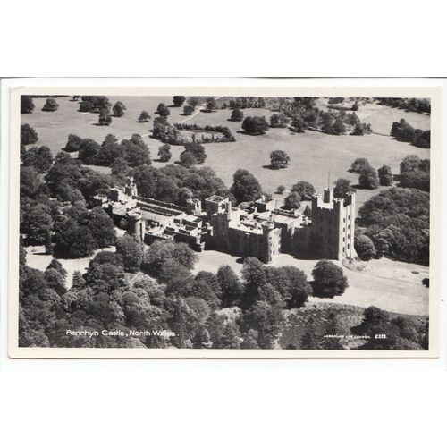 Penrhyn Castle Nr Bangor Aerial View RP Postcard
