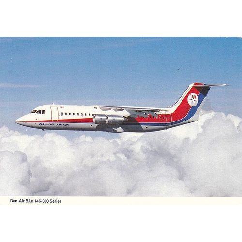 Dan Air BAe 146 300 Aircraft Postcard (A11527)