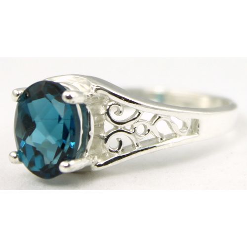 London Blue Topaz, 925 Sterling Silver Ring, SR005