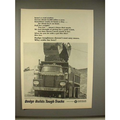 1965 Dodge Dump Truck Ad - Irene's a Real Worker!