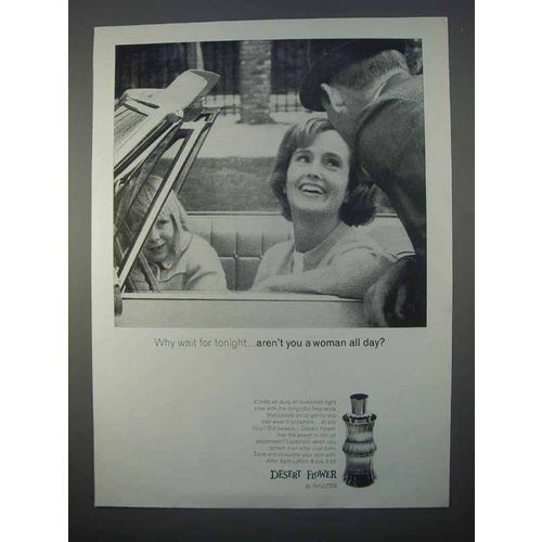 1966 Shulton Desert Flower Perfume Ad - Woman all Day