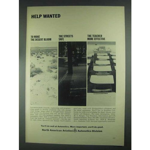 1967 North American Aviation Ad - Help Wanted