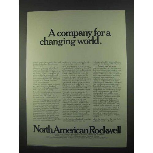 1967 North American Rockwell Ad - Changing World