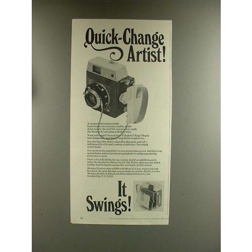 1967 Mamiya 23 Camera Ad - Quick-Change Artist!