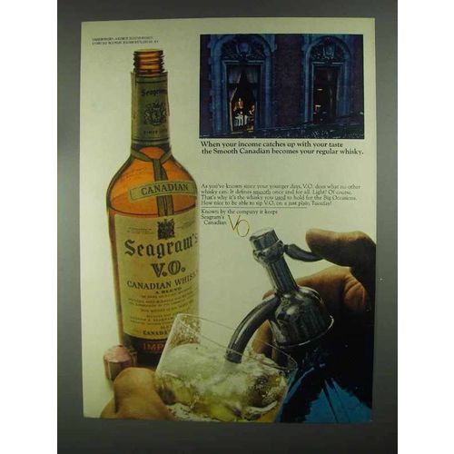 1967 Seagram's V.O. Whisky Ad - Income Catches Up