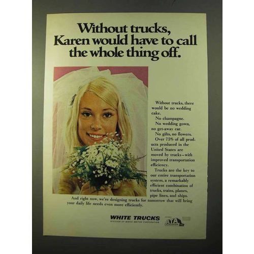 1970 White Trucks Ad - Karen Would Have to Call Off