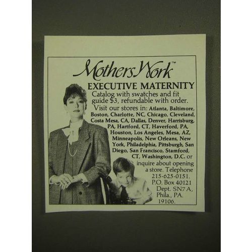 1987 Mothers Work Executive Maternity Fashion Ad