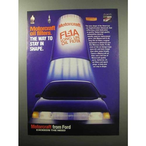 1987 Motorcraft Oil Filters Ad - Way to Stay in Shape