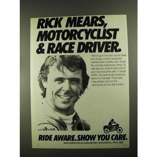 1987 Motorcycle Industry Council Ad - Rick Mears