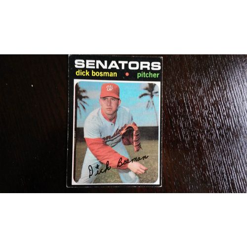 1971 Topps Card # 060 Dick Bosman Very Good (3) Washington Senators